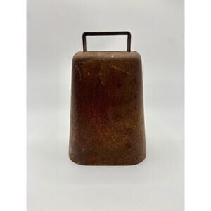 Vintage Metal Cow Bell Primitive Rustic 6" Tall Farmhouse Cottage